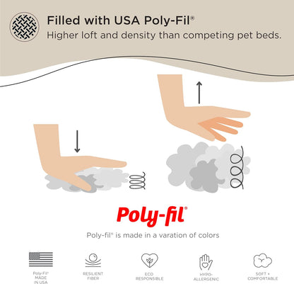 Best Friends by Sheri the Original Calming Donut Cat and Dog Bed in Lux Fur Navy, Extra Large 45"