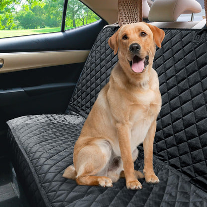 PETICON Waterproof Scratchproof Pet Bench Seat Covers for Cars, Trucks, Suvs, Nonslip Durable Back Seat Cover for Dogs, Washable Backseat Protection, Black