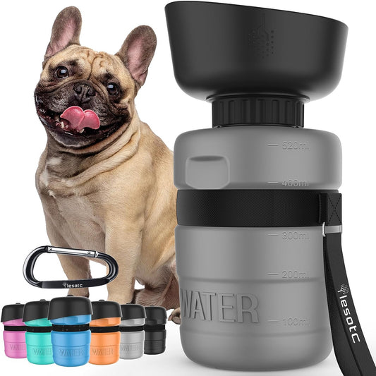 Lesotc Dog Water Bottle, Portable Dog Water Dispenser, Dog Travel Water Bottle for Dogs, Squeeze Pet Water Bottle for Walking on the Go, Puppy Gift/Hiking Accessories Outdoor Bpa Free