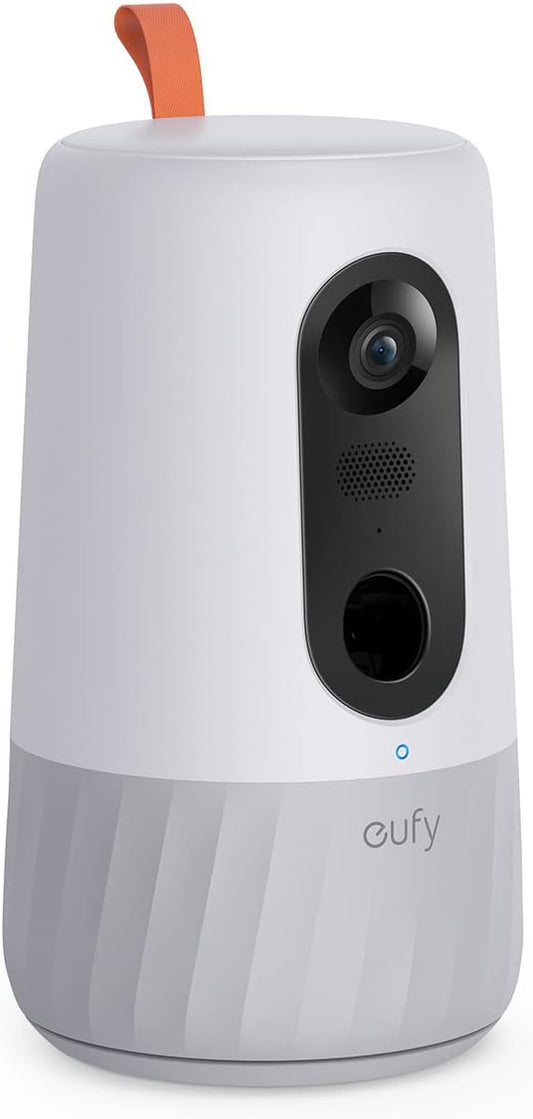 Eufy 2K Pet Camera with Phone App, New 2023, 360° View, On-Device AI Tracking, Dog Camera with Treat Dispenser, 2-Way Audio, Doggy Diary, Bark Alerts, Local Storage, No Monthly Fee