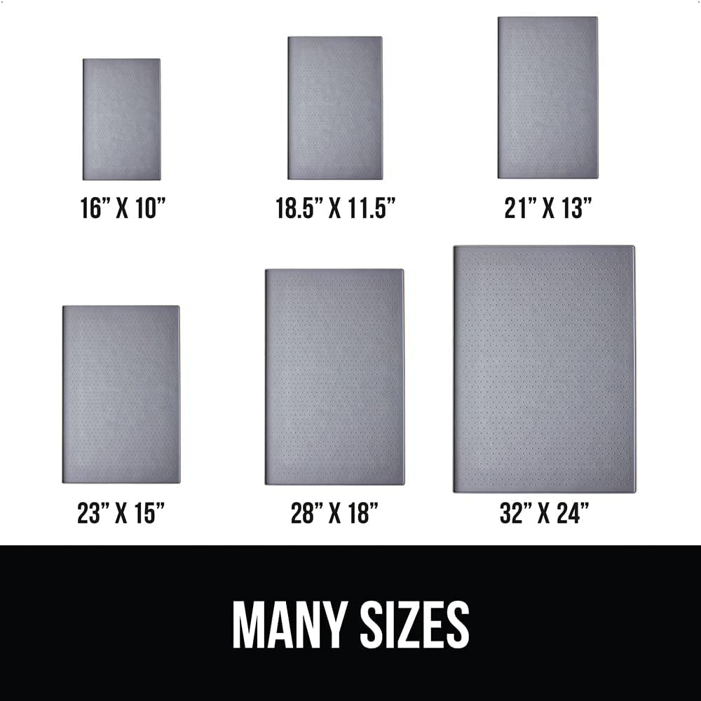 Gorilla Grip 100% Waterproof Raised Edge BPA Free Silicone Pet Feeding Mat, Dog Cat Food Mats Contain Spills Protects Floors, Placemats for Cats and Dogs Water Bowl, Pets Accessories 28X18 Cream