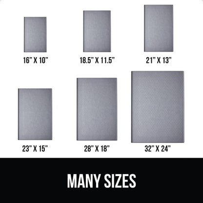 Gorilla Grip 100% Waterproof Raised Edge BPA Free Silicone Pet Feeding Mat, Dog Cat Food Mats Contain Spills Protects Floors, Placemats for Cats and Dogs Water Bowl, Pets Accessories 23X15 Blue