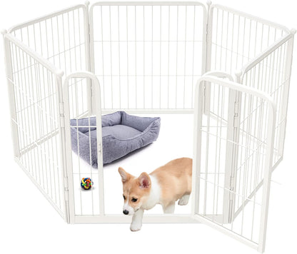 FXW Homeplus Dog Playpen Designed for Indoor Use, 24" Height for Puppy and Small Dogs, White│Patented