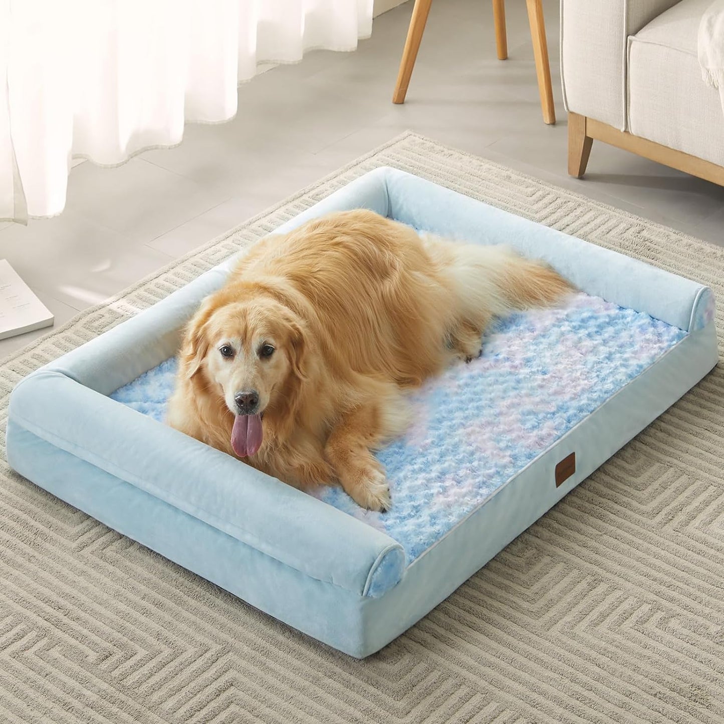 BFPETHOME Dog Beds for Large Dogs, Orthopedic Dog Bed for Medium Large Dogs,Big Waterpfoof Couch Dog Pet Bed with Removable Washable Cover