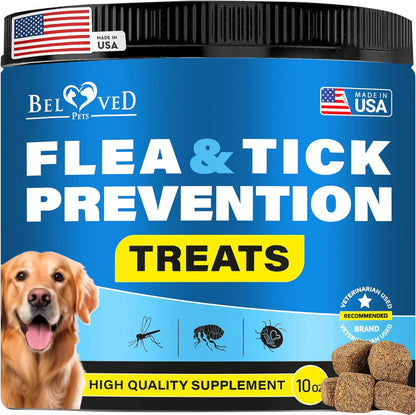 Flea and Tick Prevention Chewable Pills for Dogs and Cats - Revolution Oral Flea Treatment for Pets - Pest Control & Natural Defense - Chewables Small Tablets Made in USA (Beef)