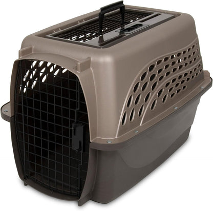 Petmate Two-Door Small Dog Kennel & Cat Kennel (Top Loading or Front Loading Pet Carrier, Made with Recycled Materials, 24 Inches in Length) for Pets up to 15 Pounds, Made in USA