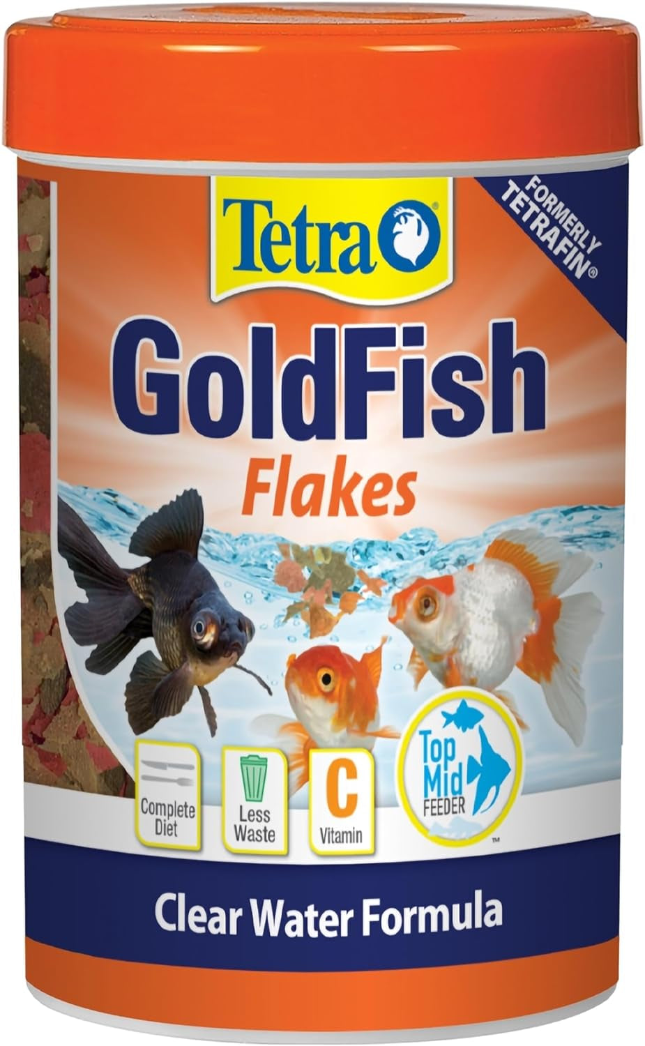 Tetra Goldfish Flakes, Nutritionally Balanced Diet for Aquarium Fish, Vitamin C Enriched Flakes, 3.53 Oz