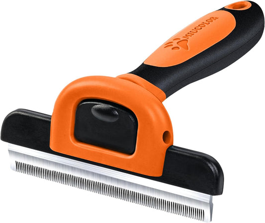 MIU COLOR Pet Grooming Brush, Deshedding Tool for Dogs & Cats, Effectively Reduces Shedding by up to 95% for Short Medium and Long Pet Hair, Orange