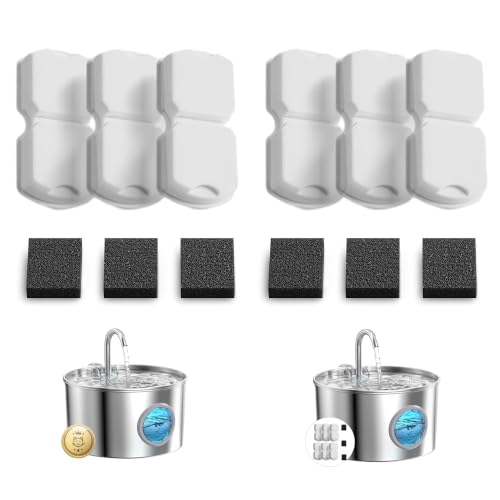 GIOTOHUN Cat Water Fountain Filter: 12 Cat Fountain Filter Replacement
