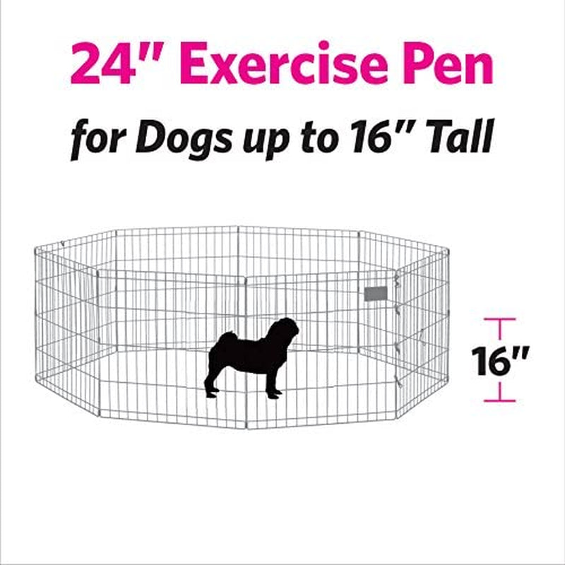 New World Pet Products 48' Foldable Black Metal Dog Exercise Pen No Door