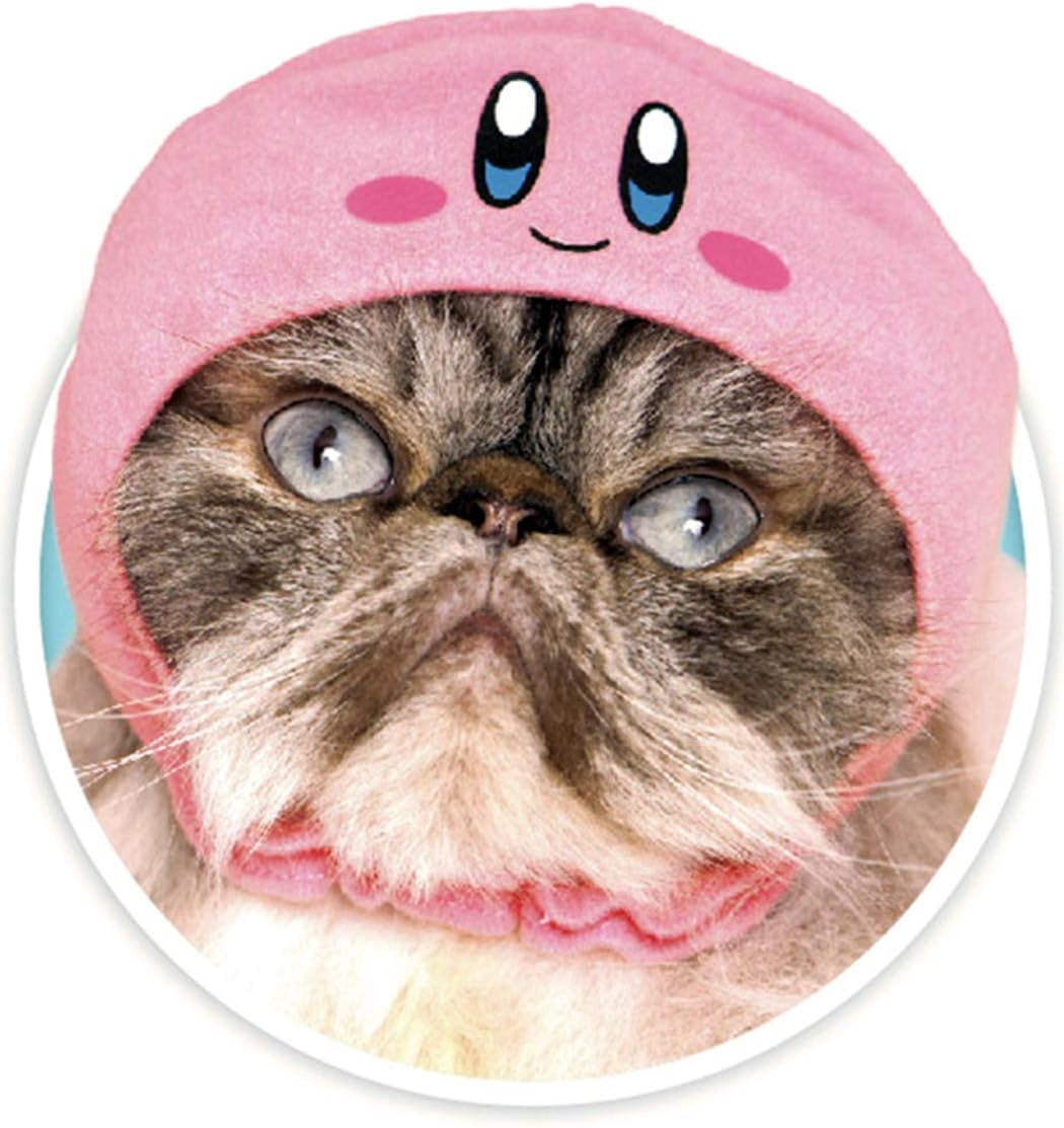 Kitan Club Cat Cap - Pet Hat Blind Box Includes 1 of 5 Cute Styles - Soft, Comfortable - Authentic Japanese Kawaii Design - Animal-Safe Materials, Premium Quality (Kirby)