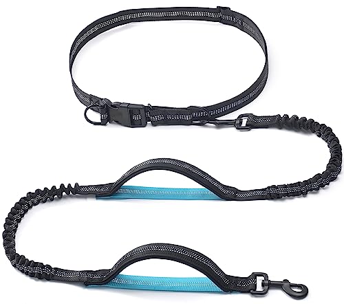 iYoShop Retractable Hands Free Dog Leash, Medium/Large, 25-150 lbs, Black