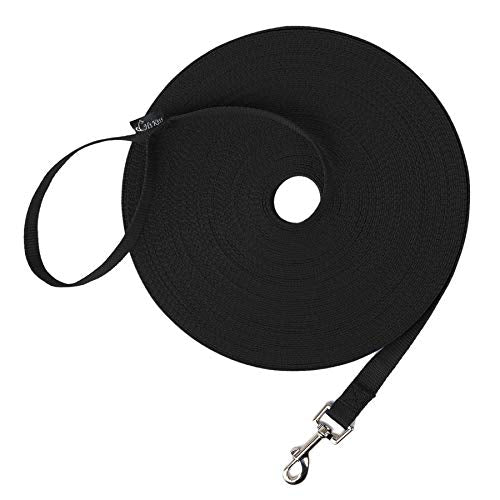 Hi Kiss Dog/Puppy Obedience Recall Training Agility Lead - 30ft Training Leash - Great for Play, Camping, or Backyard