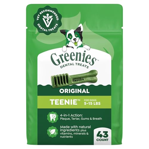Greenies Teenie Original Natural Dental Dog Treats, Chicken, 43 Count