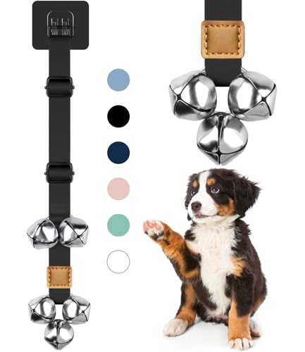 COOYOO Dog Doorbells, Adjustable Potty Training Dog Bells, Upgraded for Training Your Puppy The Easy Way, Premium Quality Housetraining Hanging Bell-5 Extra Large Loud 1.5 DoorBells