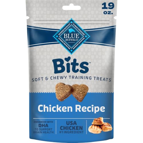 Blue Buffalo Bits Chicken Training Treats, 19 oz | Real Chicken First, DHA for Cognitive Development, No Chicken By-Product Meals, Free from Red Dye 40