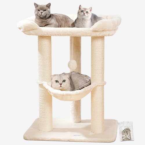 Happi N Pets Cat Tree, Cat Scratching Posts with Large Bed for Big Cats