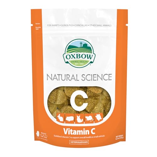 Oxbow Vitamin C Guinea Pig Supplement, High-Fiber Timothy Hay, 4.2 oz
