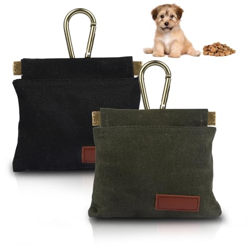 2Pcs Hands Free Dog Treat Pouches for Training, Walking and Outdoor Use