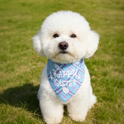 Avxdbr Easter Dog Bunny Costumes Easter Bunny Dog Headband Bandana Outfits for Small Medium Dogs