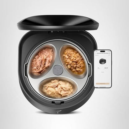 PETLIBRO Automatic Cat Feeder Wet Food with Stainless Steel Bowl, Refrigerated Auto Cat Feeder with Semiconductor Cooling, 3 Fresh Meals for 3 Days, App-Controlled Pet Food Dispenser, Easy to Clean
