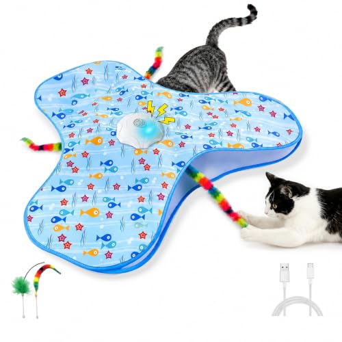 Interactive Cat Toys for Indoor Cats, Hide and Seek, 3 Smart Modes, 2500mAh