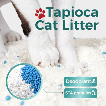 MOONFOREST Tapioca Cat Litter, Cassava Cat Litter Odor Control Dust-Free Clumping Litter