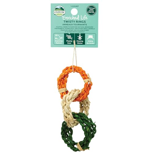 Oxbow Twisty Rings, Rabbit & Guinea Pig Toys, Bunny Enrichment Toys