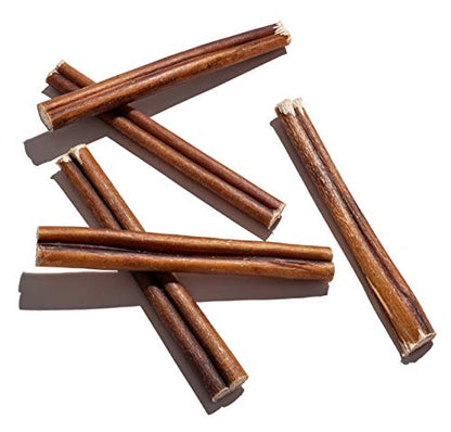 Jack&Pup 6 Inch Standard Bully Sticks for Dogs (25 Pack) Odor Free Bully Sticks for Large Dogs, All Natural Beef Pizzle Sticks