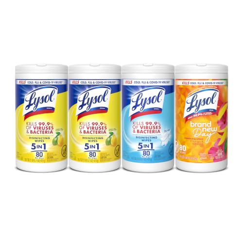 Lysol Disinfecting Wipes, Cleaner, Lemon + Mango + Linen, 80 ct. (4 Pack)