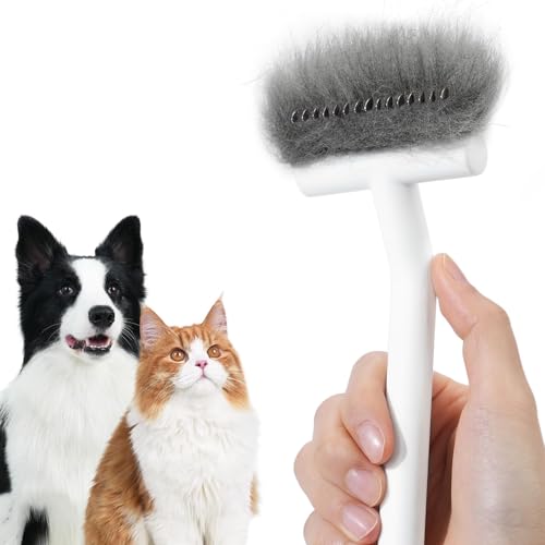 aumuca Undercoat Rake for Dogs & Cats - Deshedder & Grooming Brush - Dog Brush & Cat Brush for Long or Short Hair - Dematting Comb for Matted Fur, Kitten, Puppy, Rabbit, Horse