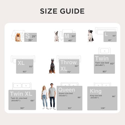 Bedsure Waterproof Dog Blankets for Small Dogs - Small Cat Blanket Washable for Couch Protection, Sherpa Fleece Puppy Blanket, Soft Plush Reversible Throw Furniture Protector, 25"X35", Grey