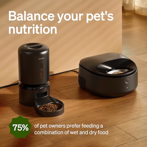 PETLIBRO Automatic Cat Feeder Wet Food with Stainless Steel Bowl, Refrigerated Auto Cat Feeder with Semiconductor Cooling, 3 Fresh Meals for 3 Days, App-Controlled Pet Food Dispenser, Easy to Clean