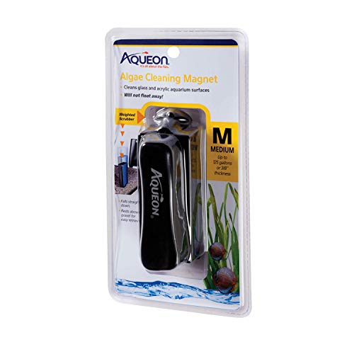 Aqueon Aquarium Algae Scraper, Fish Tank Magnetic Glass Cleaner for Glass/Acrylic, Medium
