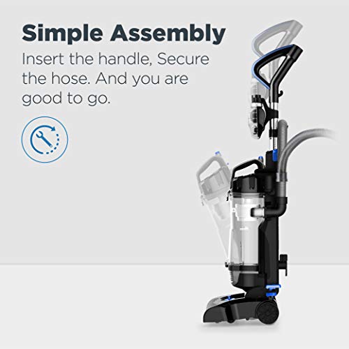 Eureka Upright Vacuum Cleaners, PowerSpeed Lightweight, NEU181A | Pet Hair, Carpet & Hard Floor, 2.6L Dust Cup, Pet Turbo Brush, Crevice & Upholstery Tools, Bagless, Blue