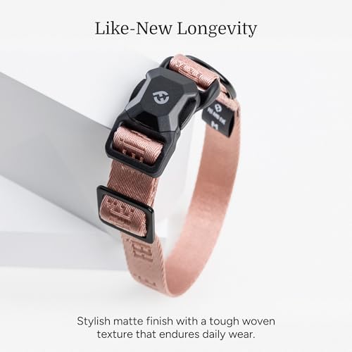 2026 New Edition, Fei & Eve MagEase Dog Collar - Patented Magnetic Buckles | Fur-Safe | Premium 210D Nylon | 450LB Escape-Proof | Adjustable Fit | Large (Blush)