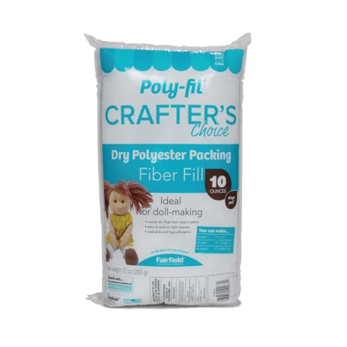 Poly-Fil Crafter's Choice Fiber Fill Stuffing, White, 10 Ounce, 1 Count