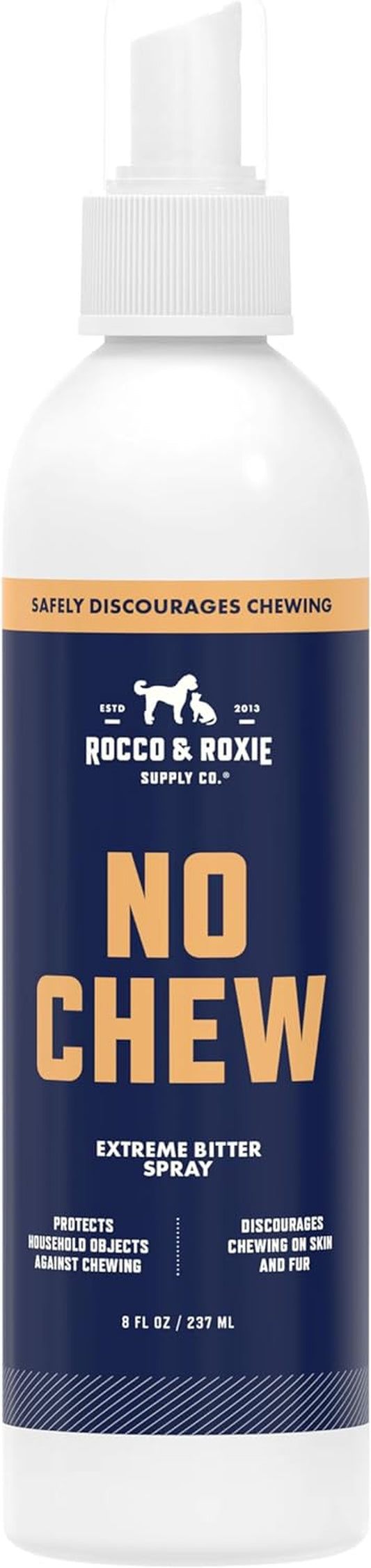 Rocco & Roxie No Chew Spray for Dogs, More Yuck than Bitter Apple, Dog Training & Behavior Aids to Stop Chewing, Best Alcohol-Free anti Chew, Puppy Deterrent Formula for Puppies and Cats