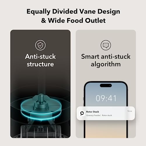 PETLIBRO Automatic Cat Feeder, 5G WiFi Automatic Dog Food Dispenser with Freshness Preservation, 5L Timed Pet Feeder with Low Food Sensor, Up to 10 Meals Per Day, Granary Black