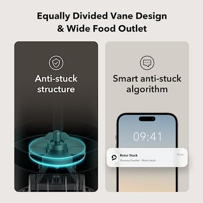 PETLIBRO Automatic Cat Feeder, 5G WiFi Automatic Dog Food Dispenser with Freshness Preservation, 5L Timed Pet Feeder with Low Food Sensor, Up to 10 Meals Per Day, Granary Black