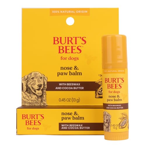 Burts Bees for Pets Nose and Paw Balm, Beeswax Cocoa Butter, 0.45 Oz | Beeswax and cocoa butter, 100% natural origin, paraben- and sulfate-free, dry and cracked paws