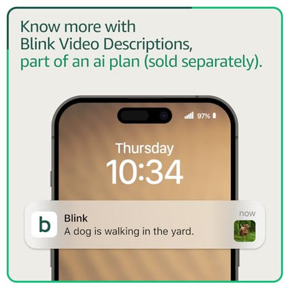 Blink Mini Pan-Tilt Camera (newest model), Rotating indoor plug-in smart security camera, two-way audio, HD video, motion detection, Works with Alexa (White)