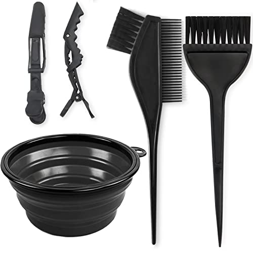 Yexixsr 5Pcs Hair Bleach Kit, Hair Dye Brush, Hair Color Bowl, Clip