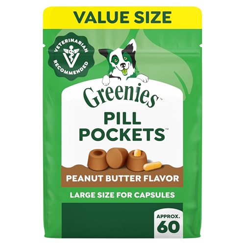 Greenies Pill Pockets Large Size Dog Treats, Peanut Butter, 15.8 oz