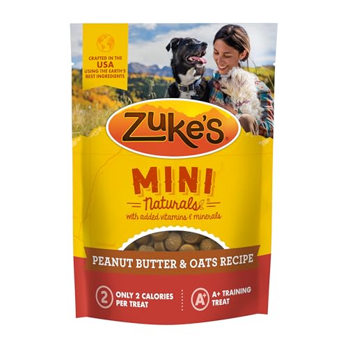 Zuke's Mini Naturals Dog Training Treats for Dogs, Pet Treats Made with Real Peanut Butter- 16 oz. Bag