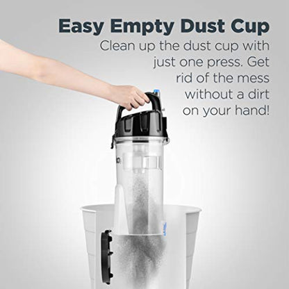 Eureka Upright Vacuum Cleaners, PowerSpeed Lightweight, NEU181A | Pet Hair, Carpet & Hard Floor, 2.6L Dust Cup, Pet Turbo Brush, Crevice & Upholstery Tools, Bagless, Blue