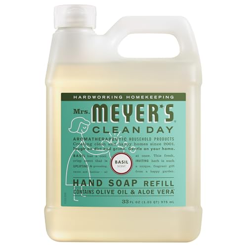MRS. MEYER'S CLEAN DAY Liquid Hand Soap Refill, Basil, 33 fl oz