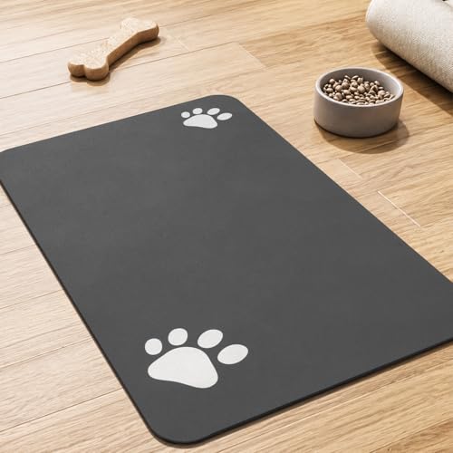 PADOOR Pet Feeding Mat - Absorbent Dog Mat for Food and Water Bowl