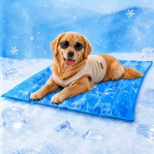 Boonmax Dog Cooling Mat 2.0, Universal Pet Cooling Pad, Double-Sided Durable Water-Resistant, Portable and Easy to Clean, Suitable for All Pets, Keep Your Pet Cool Indoors and Outdoors (29.5" x 29.5")