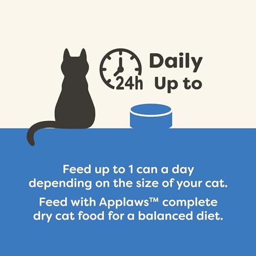 Applaws Natural Wet Cat Food, 24 Count, Limited Ingredient Canned Wet Cat Food, Tuna Fillet in Broth, 5.5oz Cans